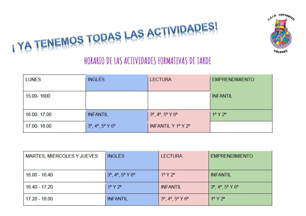 horarios AFC